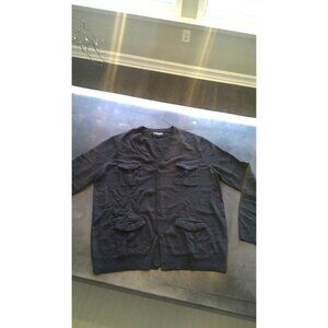 Express Cardigan Sweater Charcoal  with front pockets and XL Extra Large Men Fas